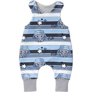 Land-Juwelen Rompertje/body  nachtblauw / lichtblauw / basaltgrijs / wit