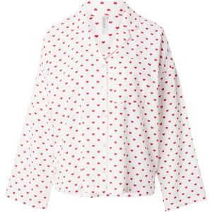 Lindex Slaapshirt  rood / wit