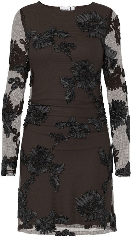 PIECES Jurk 'PCOffia'  bruin / zwart