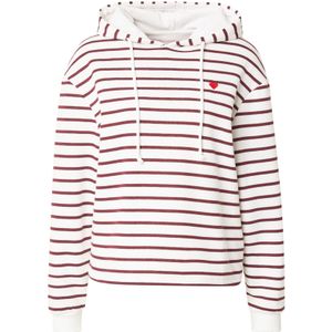 PIECES Sweatshirt 'PCCHILLI'  wijnrood / wit