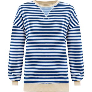 Imily Bela Sweatshirt  beige / blauw / wit