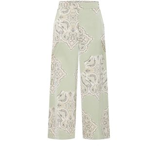 b.young Broek 'BYJANNIKE'  beige / ecru / pastelgroen / zwart