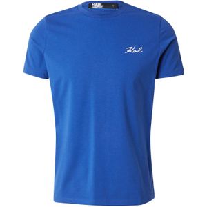 Karl Lagerfeld Shirt  royal blue/koningsblauw / wit