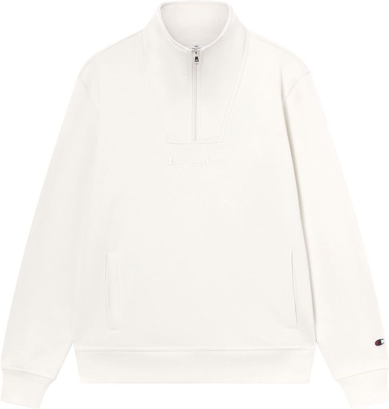 Champion - Authentic Athletic Apparel - Sweatshirt - Wit - Halve Rits