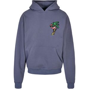 Mister Tee Sweatshirt 'Flamingo'  nachtblauw / geel / lichtgroen / lichtroze