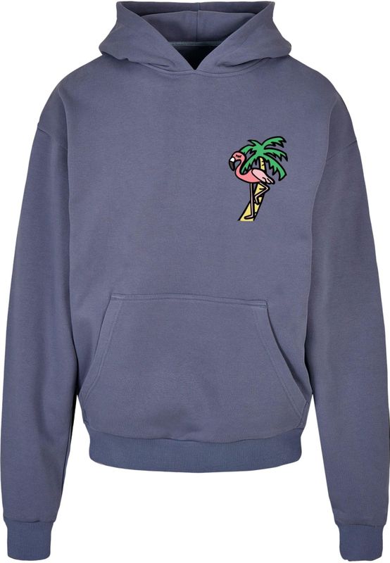 Mister Tee Sweatshirt 'Flamingo'  nachtblauw / geel / lichtgroen / lichtroze