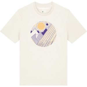 Watapparel Shirt 'Geometric Landscape 3'  ecru / blauw / lichtoranje / wit