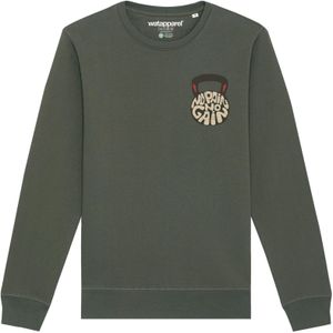 Watapparel Sweatshirt 'No Pain, no Gain'  ivoor / kaki / rood