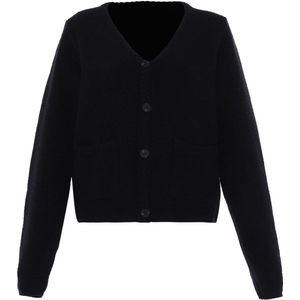 faina Gebreid vest  zwart