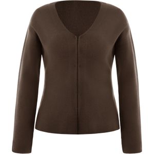 Imily Bela Gebreid vest  donkerbruin