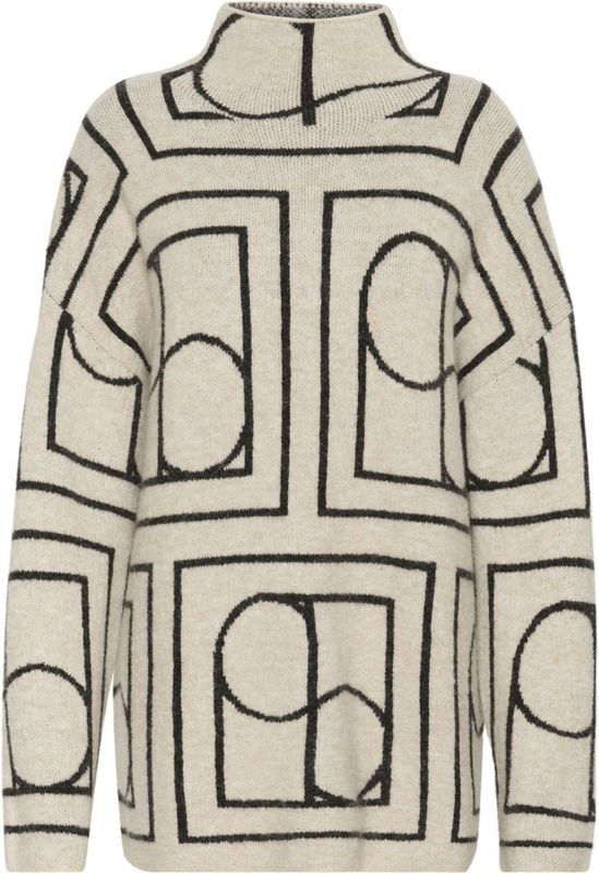 SOAKED IN LUXURY Trui 'SL Hedaya'  zwart / wolwit