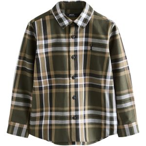 Next Overhemd  kaki / olijfgroen / spar / wit