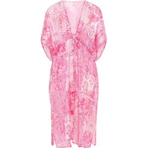 IZIA Strandjurk  fuchsia / natuurwit