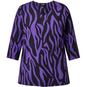 Ulla Popken Shirt  lila / zwart