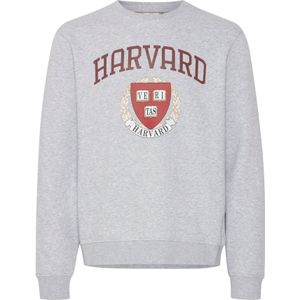 BLEND Sweatshirt  grijs gemêleerd / bloedrood / wit