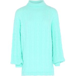 aleva - Oversized Trui - Aqua - Losse Pasvorm - Lange Mouwen