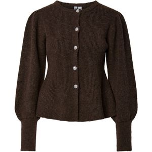 PIECES Gebreid vest 'PCAnnie'  bruin