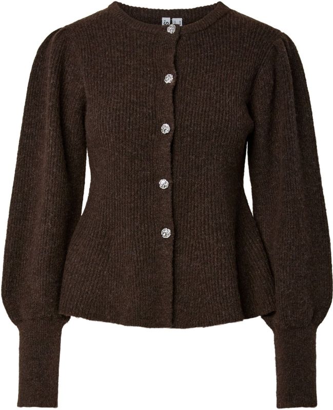 PIECES Gebreid vest 'PCAnnie'  bruin