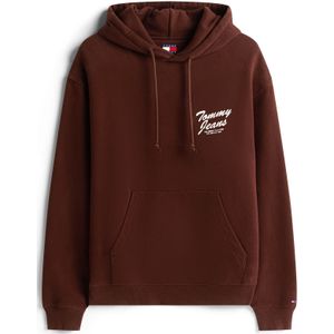 Tommy Jeans Sweatshirt  donkerbruin / wit