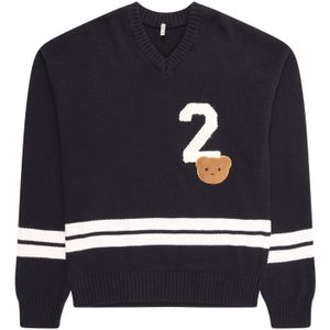 ONLY - KOGJANNY - Trui - Beige / Nachtblauw / Wit