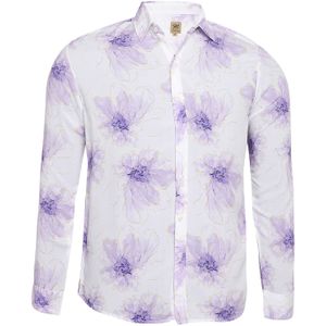 Campus Sutra Overhemd 'Derek'  beige / lila