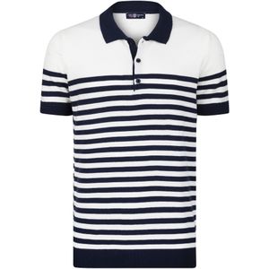 Jimmy Sanders - Tricot Polo Shirt - Ecru - Korte Mouwen - Heren