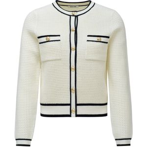 Salsa Jeans - Chanel - Cardigan - Wit - Slanke Pasvorm - Lange Mouwen