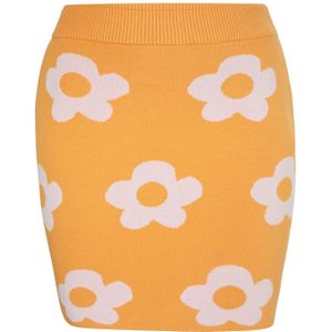 swirly Rok  oranje / wit