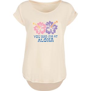 F4NT4STIC Shirt 'You Had Me At Aloha'  sand / blauw / donkergeel / lavendel / lichtroze