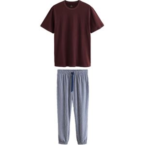 Next Pyjama lang 'Motionflex'  navy / bourgogne / wit