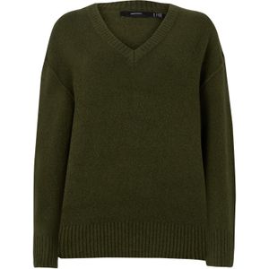 VERO MODA Trui 'VMILSE'  donkergroen