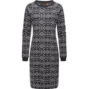 Ragwear Jurk 'Dassa Aztec'  donkergrijs / wit