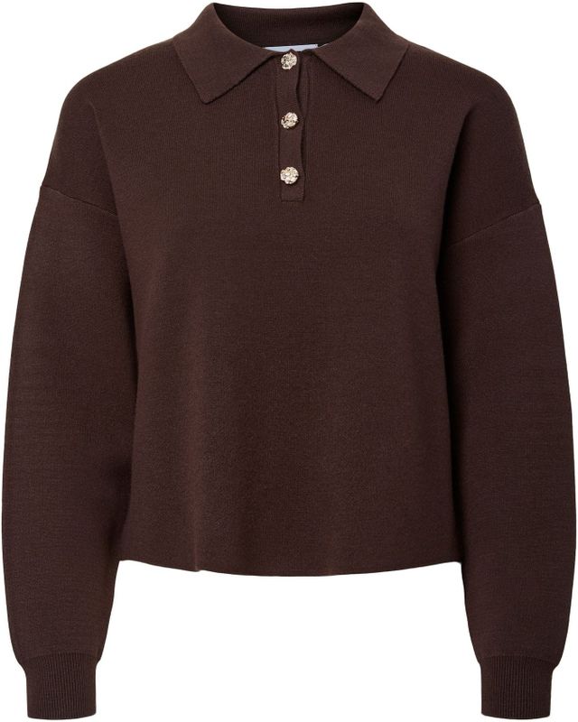 Gebreide Trui - Polo - Lange Mouwen - Cropped Fit