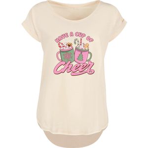 F4NT4STIC Shirt 'Have a Cup of Cheer Christmas Holiday'  sand / gemengde kleuren