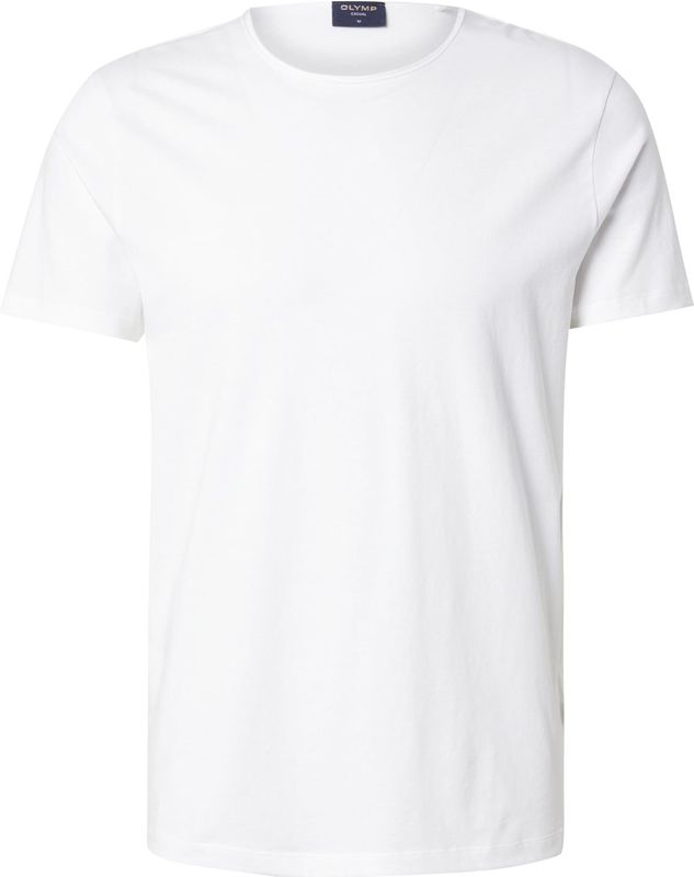 OLYMP - Casual T-shirt - Wit - Katoenen Jersey