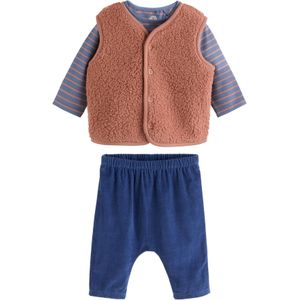 Next Set  navy / saffier / kastanjebruin