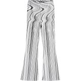 Elastische Broek - Vervormde Strepen - Flare - Lang - Gerecycled Polyester