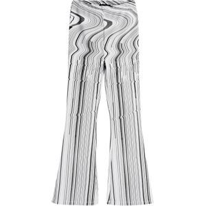 Elastische Broek - Vervormde Strepen - Flare - Lang - Gerecycled Polyester