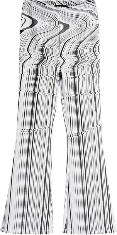 Elastische Broek - Vervormde Strepen - Flare - Lang - Gerecycled Polyester