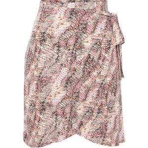 Buffalo - Minirok - Wikkellook - Beige gedessineerd - Met Alloverprint