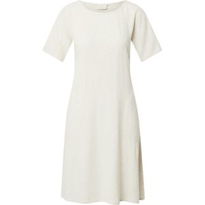 Kaffe - KALiny - Jurk - Sand - Gevoerde Zoom/Rand - Ronde Hals - Halve Mouw