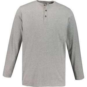JP 1880 - Henley T-shirt - Grijs Melange - Heren