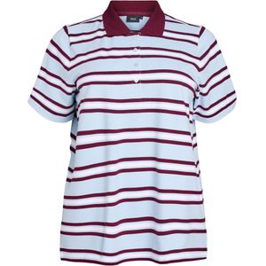 Zizzi Shirt 'Casila'  hemelsblauw / cyclaam / wit