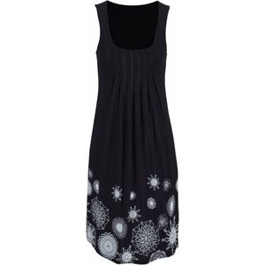 Beachtime - Strandjurk - Zwart/wit - Jersey - Mouwloos