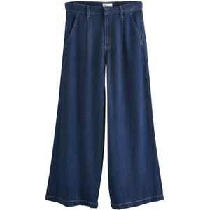 Next Bandplooi jeans  donkerblauw