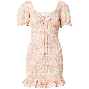 GLAMOROUS Jurk  lichtgroen / abrikoos / lichtroze / wit