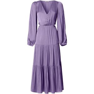Pepe Jeans - PL953760 Ohanna - Jurk - Lila - Casual - Polyester - Lange Mouwen