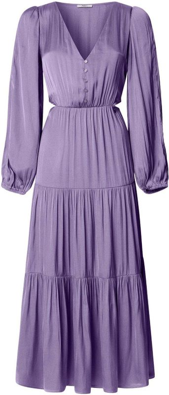 Pepe Jeans - PL953760 Ohanna - Jurk - Lila - Casual - Polyester - Lange Mouwen