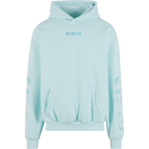 Karl Kani - Sweatshirt - Turquoise - Capuchon - Lange Mouw