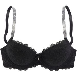 Lascana - Push-up-bh - Zwart - Met Versteviging - Gewatteerd - Sexy Lingerie